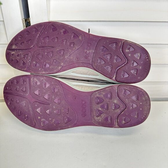 Ecco Biom Pewter‎ Yak Leather Golf Sneakers Comfort Shoes Size EU 40 US 9-9.5 - Picture 8 of 12